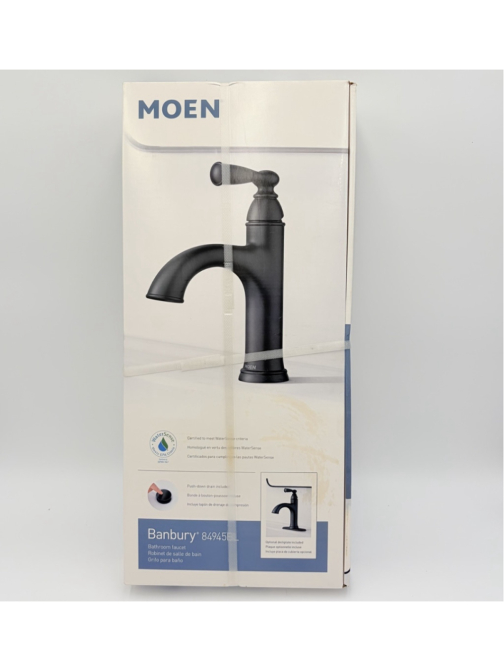 MOEN BANBURY 84945BL Bathroom Faucet Matte Black 1-Handle NEW Sealed
